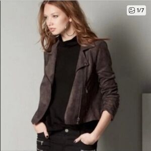 ASTR The Label Faux Suede Moto Jacket Punk Grunge Concert Going Out